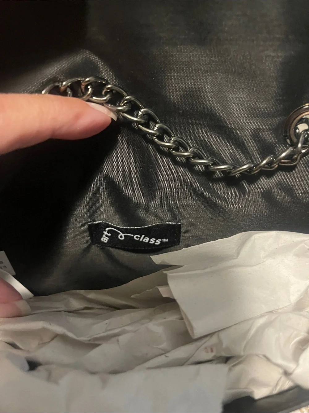 art class Black Crossbody Bag with Embroidered Rose Accents